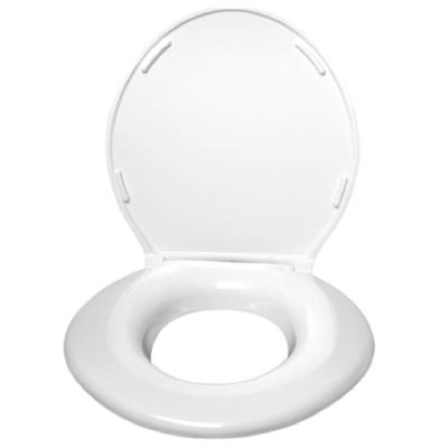 Big John Original Toilet Seat with Cover (Closed Front, White) - Model 1W