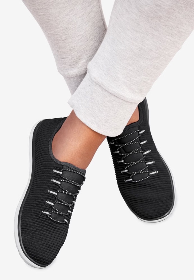 Comfortview CV Sport Ariya Textured Knit Slip-On Sneaker
