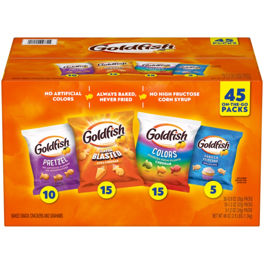 Goldfish Sweet & Savory Crackers Variety Pack (45 Count)