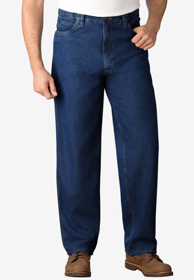 KingSize Men's Big & Tall Expandable Waist Relaxed Fit Jeans