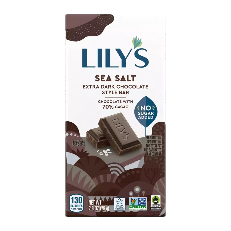 Lily's Sea Salt Extra Dark Chocolate Style Bar