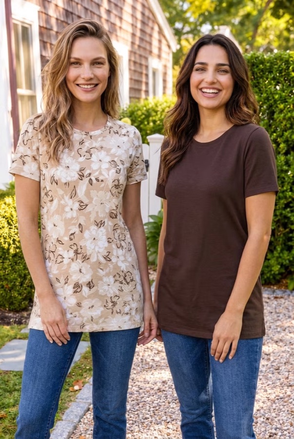 Woman Within Perfect Short Sleeve Crew-Neck Tee