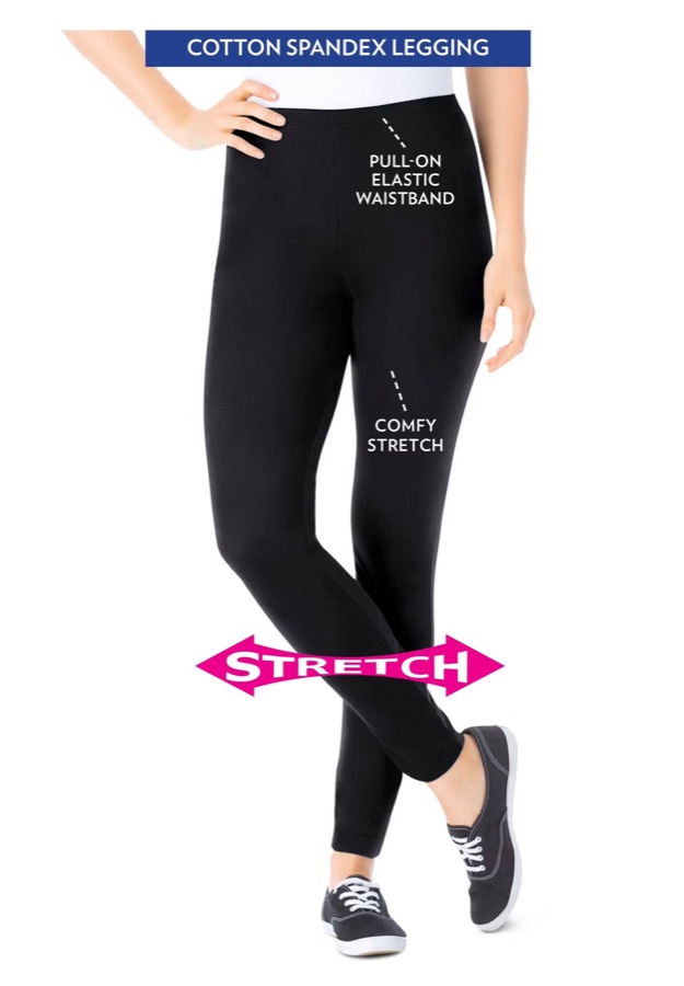Woman Within Stretch Cotton Legging